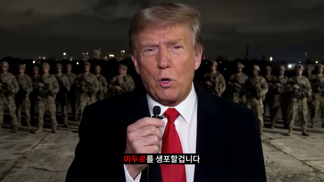 트럼프의 마두로 생포 VLOG (AI로 만든)