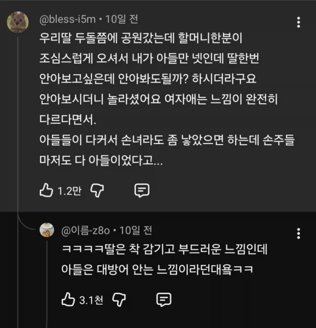 남자 아이와 여자 아이